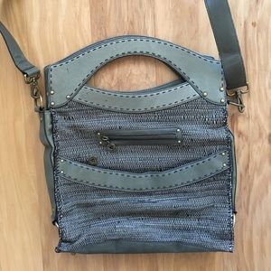 TreVero Green Leather Purse Bag Work/Laptop